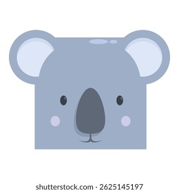 This cute koala bear face is perfect for designs targeted towards children