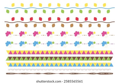 This is a cute line material set