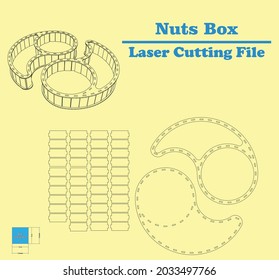 this cute Nuts box is available for all 3mm material thicknesses. svg
