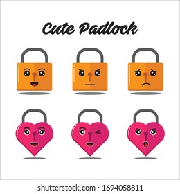 this cute padlock vector symbols