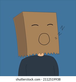 This is a cute paperbag-headed character with a variety of expressions.