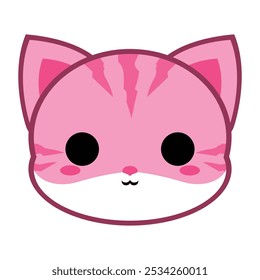 Este es un lindo gato atigrado rosa