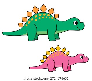 Dies ist eine niedliche und Pop-Illustration für Kinder eines stacheligen Dinosauriers.
