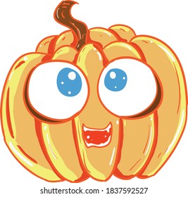 This is a cute pumpkin illustration that is usually made during Halloween celebrations that you can use to edit anything like greeting cards, posters, etc.