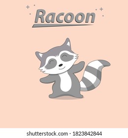 This is a cute raccoon illustration, it is perfect for an event mascot