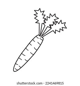 this is a Cute Radish With coloring book pages picture,Radish line art,Radish outline drawing vector illustration,Radish vector line art,Radish line drawing