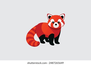 This "Cute Red Panda vector art illustration" features an adorable red panda, meticulously designed in a charming and playful style. Perfect for various digital and print projects.