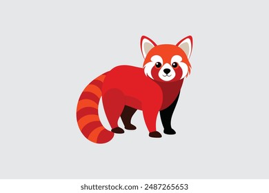 This "Cute Red Panda vector art illustration" features an adorable red panda, meticulously designed in a charming and playful style. Perfect for various digital and print projects.