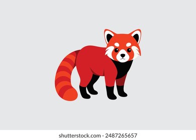 This "Cute Red Panda vector art illustration" features an adorable red panda, meticulously designed in a charming and playful style. Perfect for various digital and print projects.