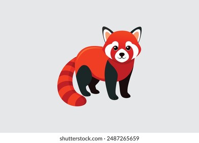 This "Cute Red Panda vector art illustration" features an adorable red panda, meticulously designed in a charming and playful style. Perfect for various digital and print projects.