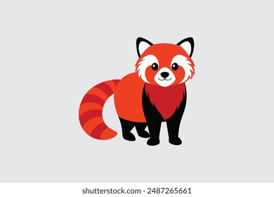 This "Cute Red Panda vector art illustration" features an adorable red panda, meticulously designed in a charming and playful style. Perfect for various digital and print projects.