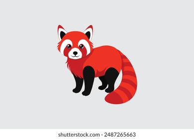 This "Cute Red Panda vector art illustration" features an adorable red panda, meticulously designed in a charming and playful style. Perfect for various digital and print projects.