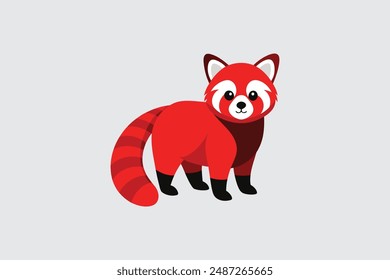 This "Cute Red Panda vector art illustration" features an adorable red panda, meticulously designed in a charming and playful style. Perfect for various digital and print projects.