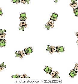 With this cute teddy bear, you can design stationery, digital scrapbooking, packaging, printed fabrics, D. I. Y. and other projects.