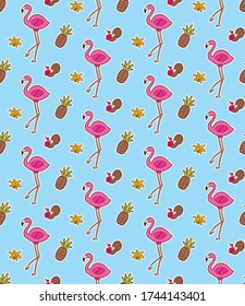 This is a cute tropical resort vector illustration.