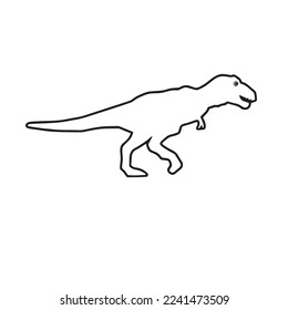 this is a Cute Tyrannosaurus With coloring book pages picture,Tyrannosaurus line art,Tyrannosaurus outline drawing vector illustration, vector line art, line drawing
