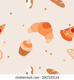 This is a cute useful cake seamless pattern. You can use this pattern for your baby clothes, wrapping paper, book cover, or even as your phone or desktop wallpaper.