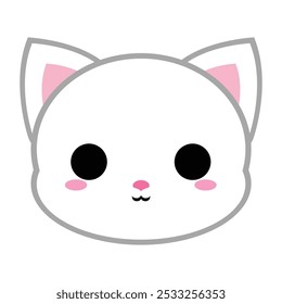 Das ist eine süße weiße Katze