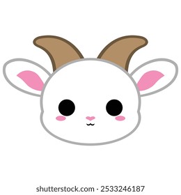 This is a Cute White Goat