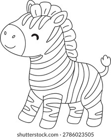 This cute zebra illustration