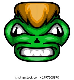 This is a cute zombie Head Icon illustration Icon