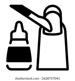 This Cuticle remover icon is suitable for Beauty Salon, Spa, Barber Shop, etc
