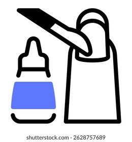 Este ícone removedor de cutícula é adequado para salão de beleza, Spa, Barber Shop, etc
