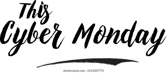 This Cyber Monday Grunge Typography Text On White Background