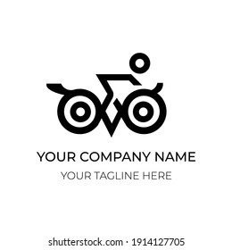 Este es un logotipo de búho de ciclo que puede utilizarse para cualquier empresa. Es minimalista, sobria y moderna.