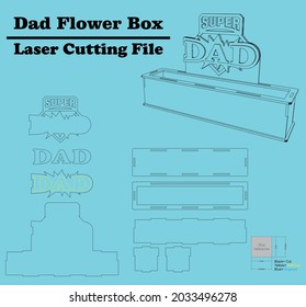 this Dad flower box is really perfect as a fathers day gift that can be used for all 3mm materials thicknesses.