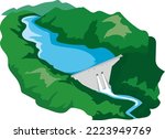 This is a dam vector illustration