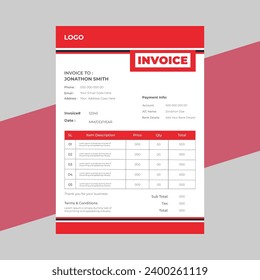 This is dance studio and geometric invoice design template it is a Vector aditable