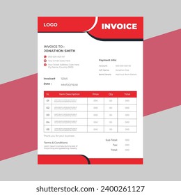 This is dance studio and geometric invoice design template it is a Vector aditable