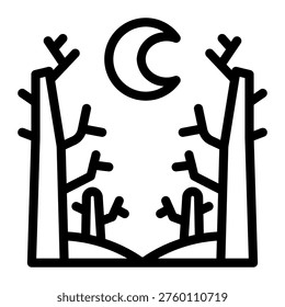 This Dark Forest icon is suitable for Fantasy Adventure, Movie, etc.