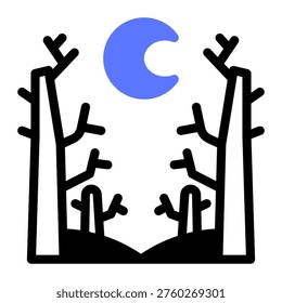 This Dark Forest icon is suitable for Fantasy Adventure, Movie, etc.