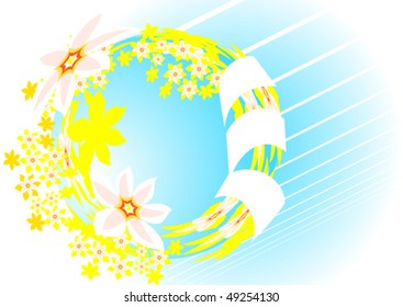 This is the decorative background for the invitation to the feast of daffodils