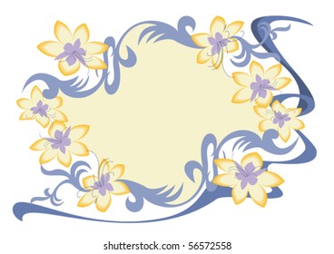 This is the decorative elements with a floral motif  for text formatting