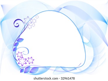 This is decorative framework on an abstract blue background