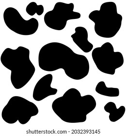 This is a decorative projection of a black and white cow pattern.
