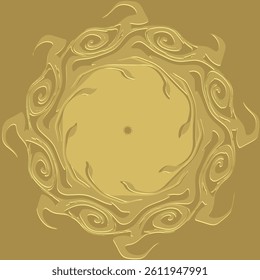 This is a decorative sun. Imitation of bronze metal.