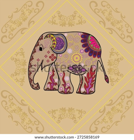 This decorative Thai elephant illustration features intricate floral and mandala inspired patterns, symbolizing wisdom, strength, and good fortune. The design blends traditional Asian aesthetics with a modern decorative style, making it perfect for wall art, prints, apparel, home décor, stationery, and digital products.

Ideal for use in print-on-demand platforms such as Etsy, Redbubble, and stock marketplaces, this artwork suits bohemian, ethnic, spiritual, and exotic-themed collections. The detailed ornamentation and warm color palette add elegance and cultural charm to any creative project.

Perfect for:
 Wall art  posters
T shirts  apparel
 Home décor  textiles
 Digital  print designs
 Cultural spiritual themes
