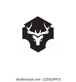 This deer animal vector logo is very simple and you can use it