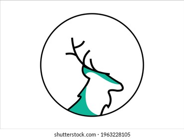 Das ist ein Hirschdesign, das für eine Illustration oder ein Poster geeignet ist.