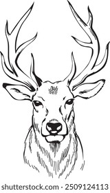 This is deer head silhouette art