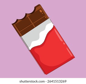 This is a Delicious Chocolate Bar wrapped in an appealing Red Wrapper that is very inviting