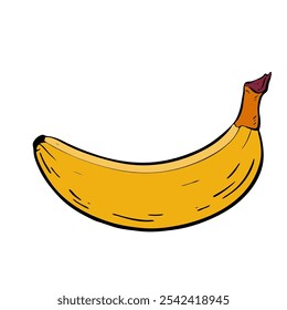 This is a Delicious and EyeCatching Yellow Banana Graphic for Promoting Healthy Living. Vector 