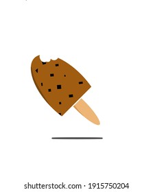This is delicious ice cream that has been eaten