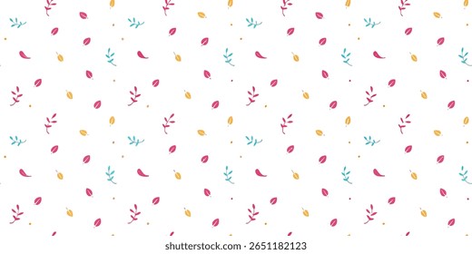 Este fundo delicioso mostra um padrão repetitivo de folhas delicadas, estilizadas e pequenos ramos em cores pastel macias, criando uma estética leve e arejada.