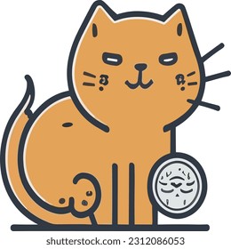 This delightful cartoon cat in vector style is the epitome of irresistibly adorable, guaranteed to melt your heart.