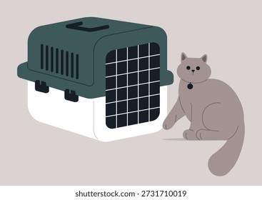 This delightful pet transporter set is designed for easy travel with your cat, It offers comfort and security while exploring new places together, ensuring a happy journey
